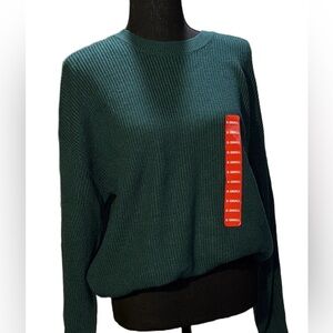 Express Teal Green Crew Neck Sweater NWT